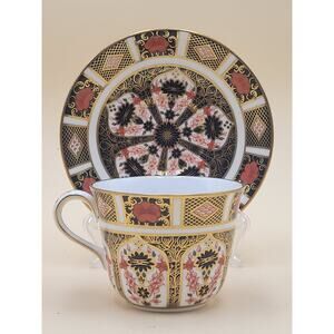 RARE Royal Crown Derby "Old Imari" 1128 Pattern Bone China Cup & Saucer